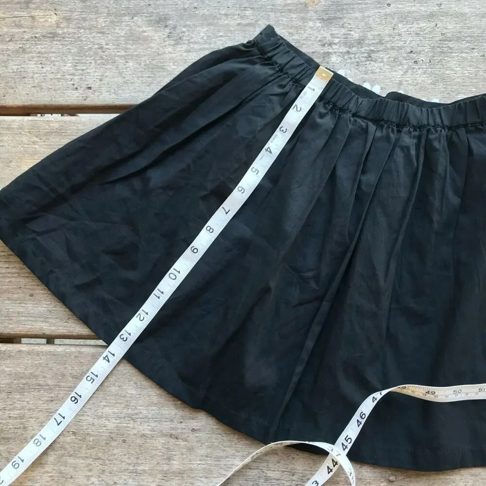 Gymboree Girls Skirt Size‎ 10 Daisy Park Black Poplin Trim Skater Cotton NEW